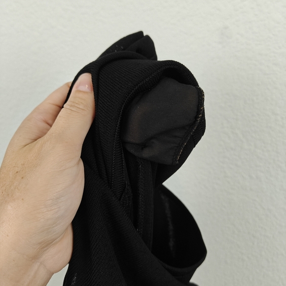 Exclusively MISOOK Knee Length Black Acrylic 3/4 Sleeve Cowl Neck Dress Size XS - Picture 13 of 13